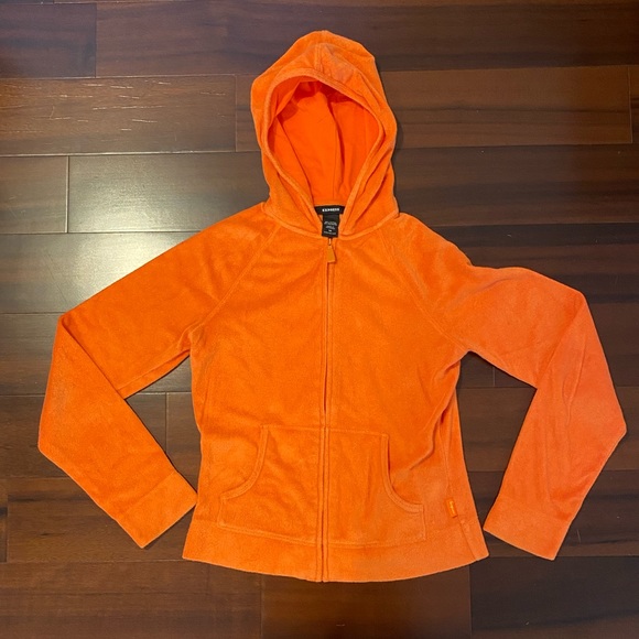 Express Tops - EXPRESS TERRY ZIP UP ORANGE MEDIUM